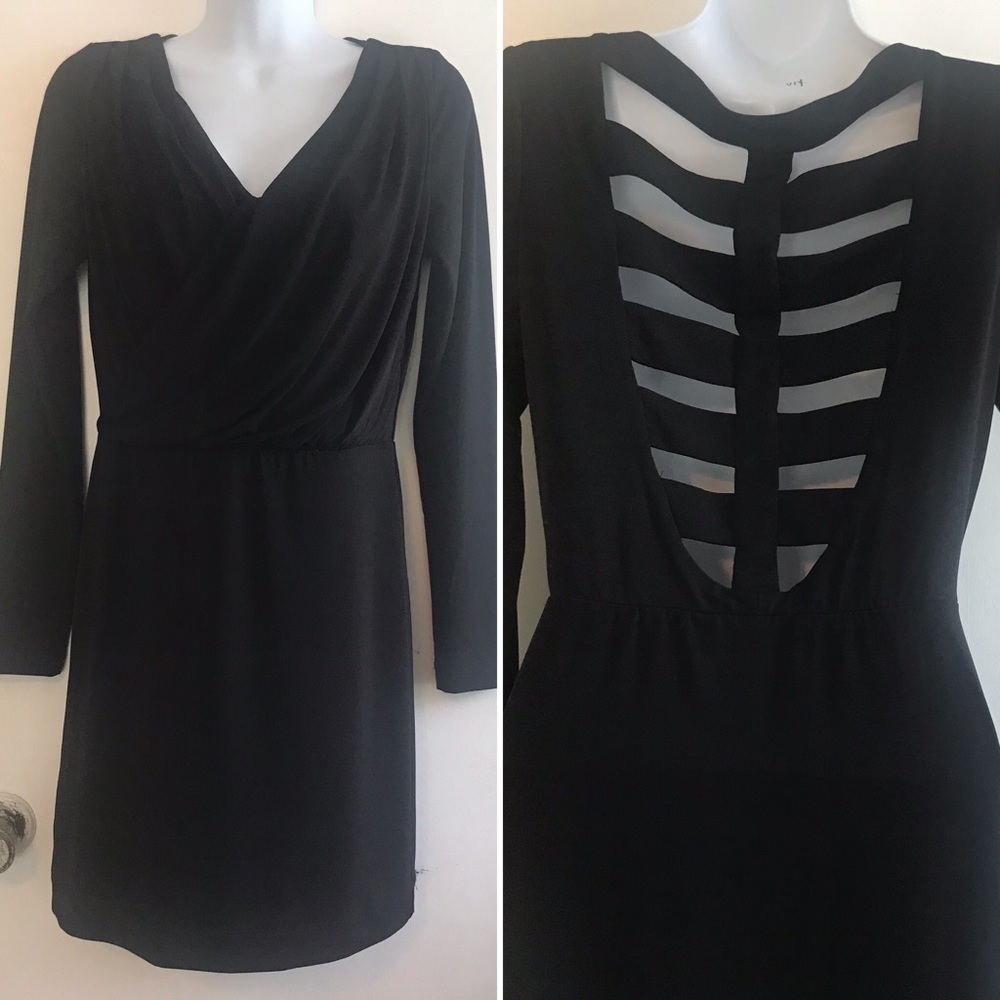 BCBG Black Mini Dress With Cutouts